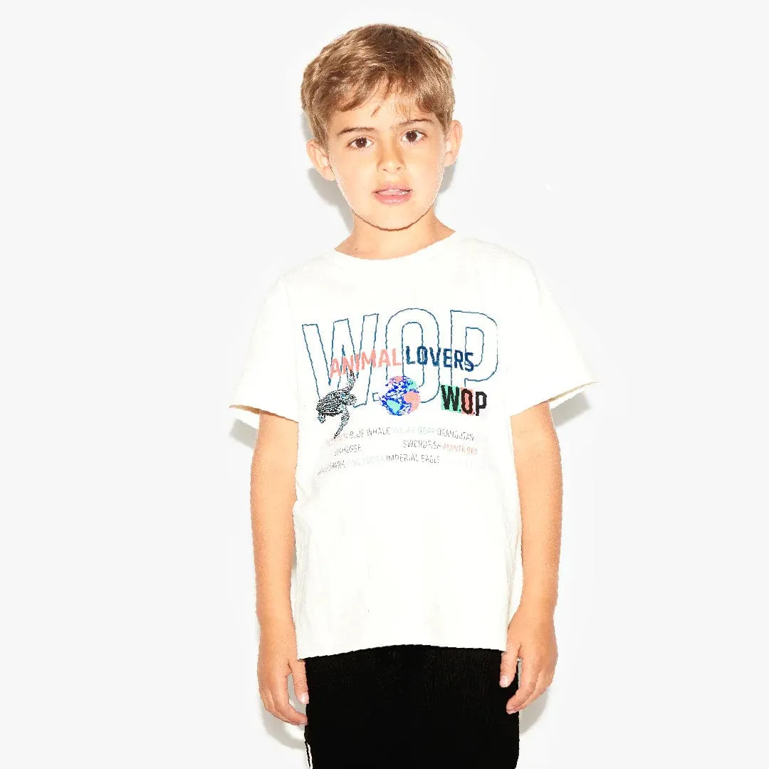 World Of Pop Animal Lovers" printed T-shirt