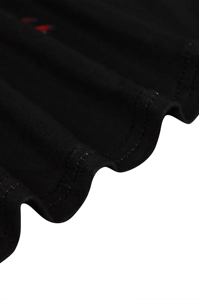 WR3391 Graphic Henley Sweatshirt Top