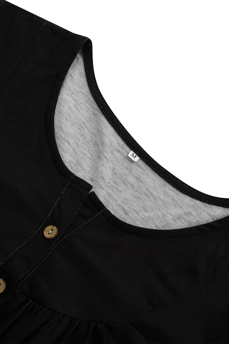 WR3391 Graphic Henley Sweatshirt Top