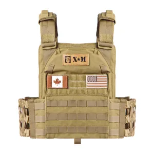 XM FITNESS Tactical Weighted Vest TAN